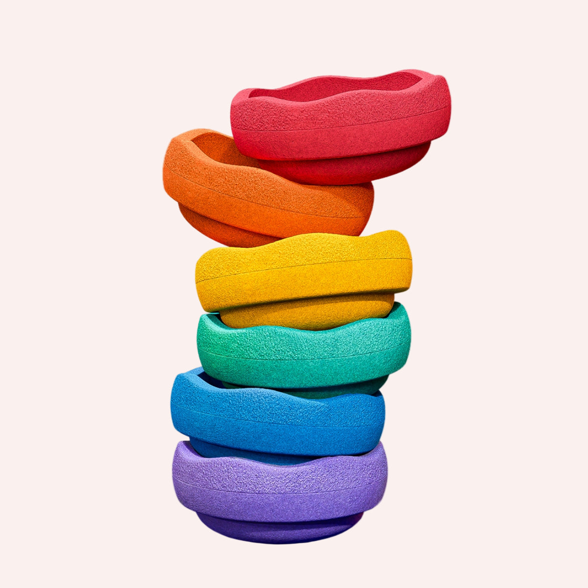 Stapelstein Balance Stepping Stones Original, Set of 6, Rainbow from Australia