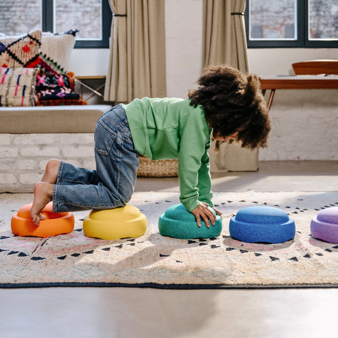 Stapelstein Original Balance Stepping Stones (Set of 6) - Rainbow Classic
