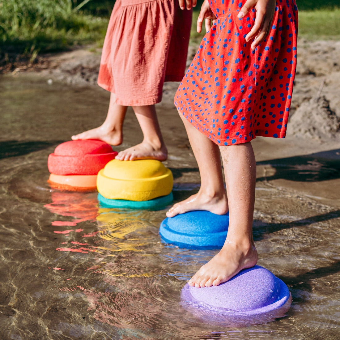 Stapelstein Original Balance Stepping Stones (Set of 6) - Rainbow Classic