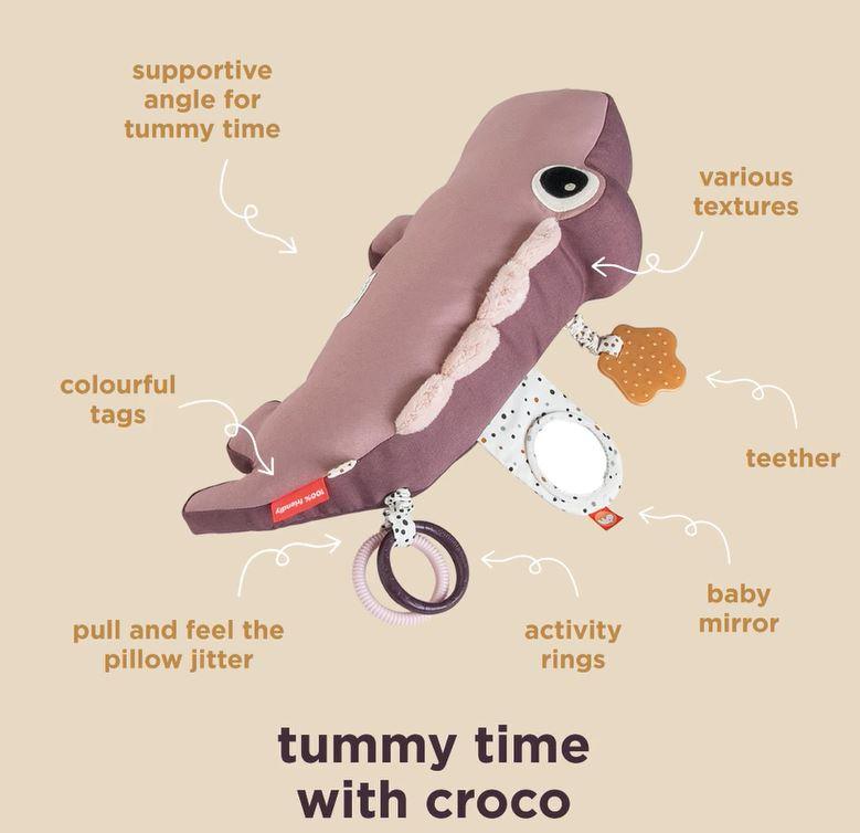 Tummy Time Activity Toy Croco - Powder