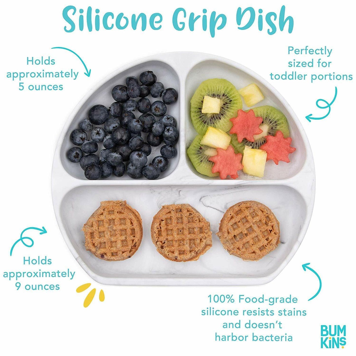 Silicone Grip Dish - Grey
