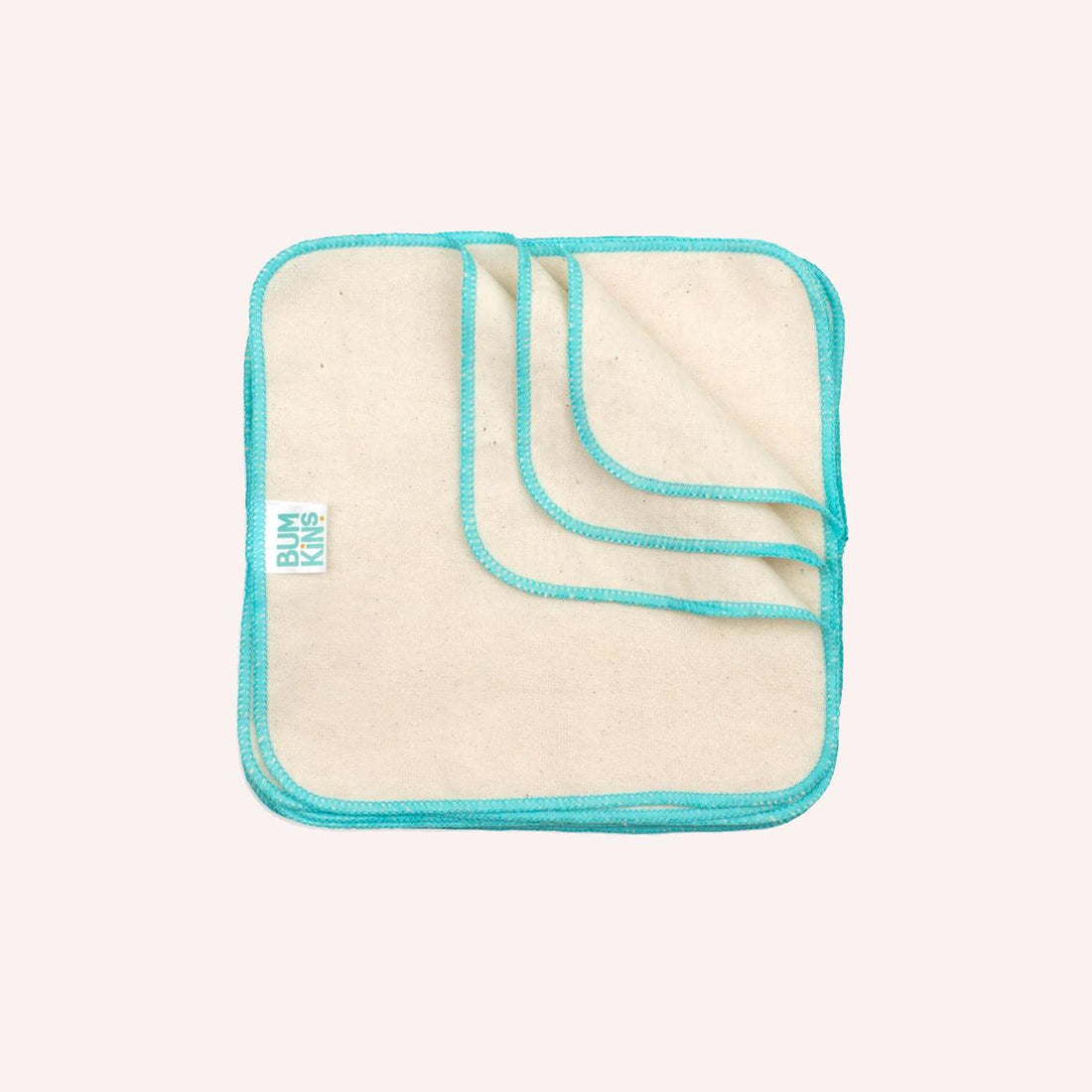 Reusable Baby Wipes - Natural/Aqua