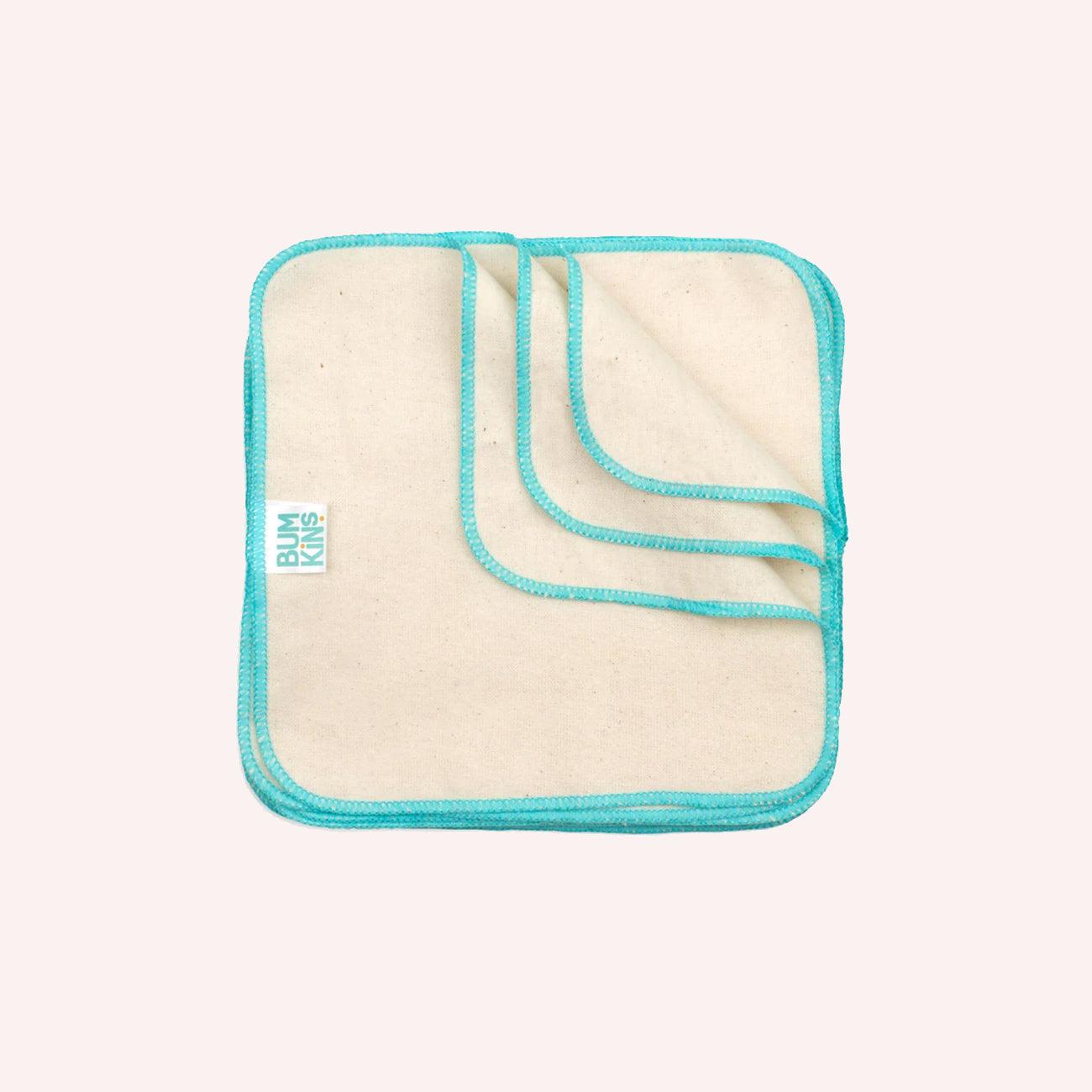 Reusable Baby Wipes - Natural/Aqua