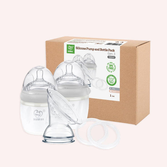 Generation 3 Silicone Pump and Bottle Pack - Grey