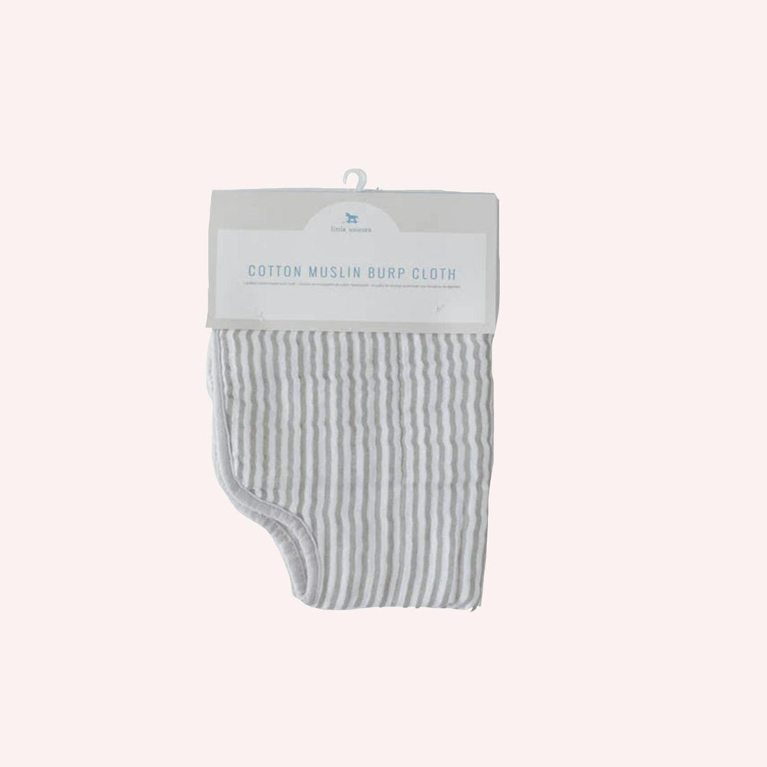Muslin Burp Cloth - Grey Stripe