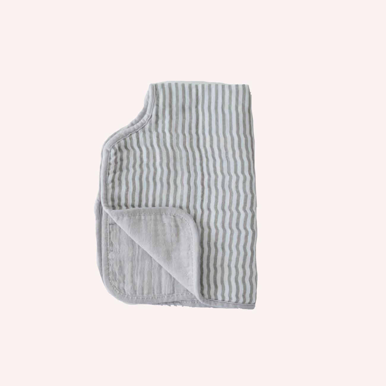 Muslin Burp Cloth - Grey Stripe