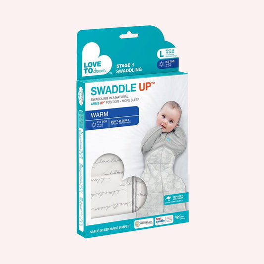 Stage 1 Swaddle Up - 2.5 TOG - White - Dreamer