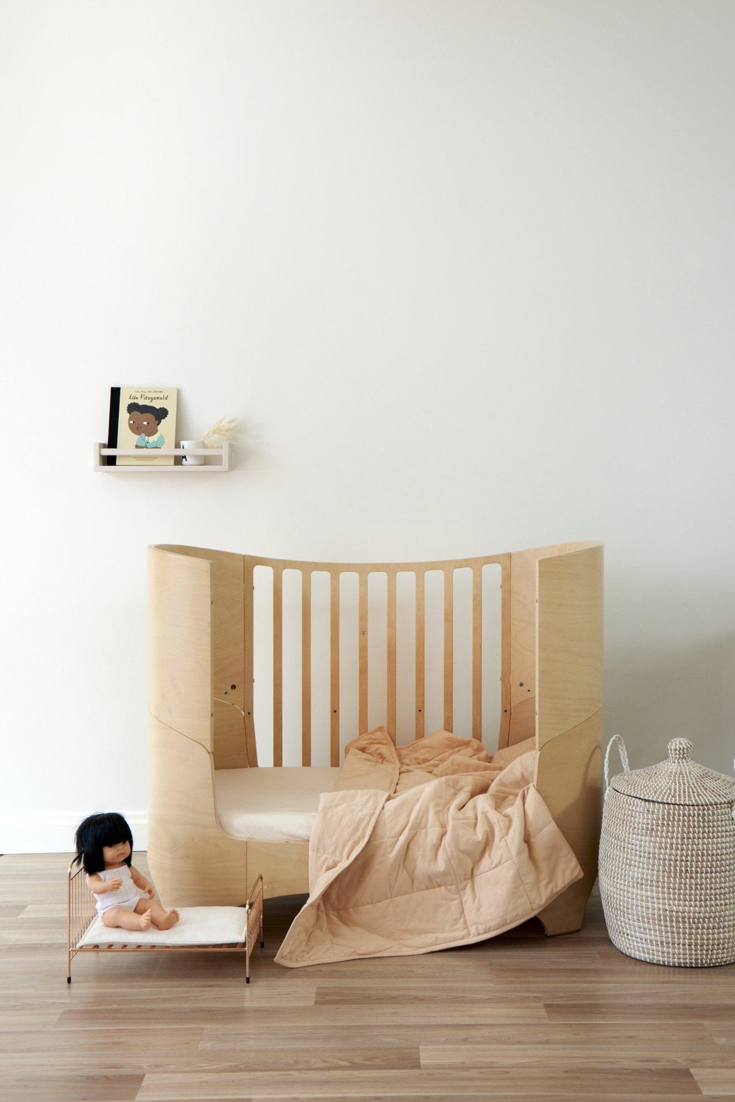 Fitted Jersey Cot Sheet - Sand