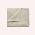 Knitted Baby Blanket Pointelle - Ivory