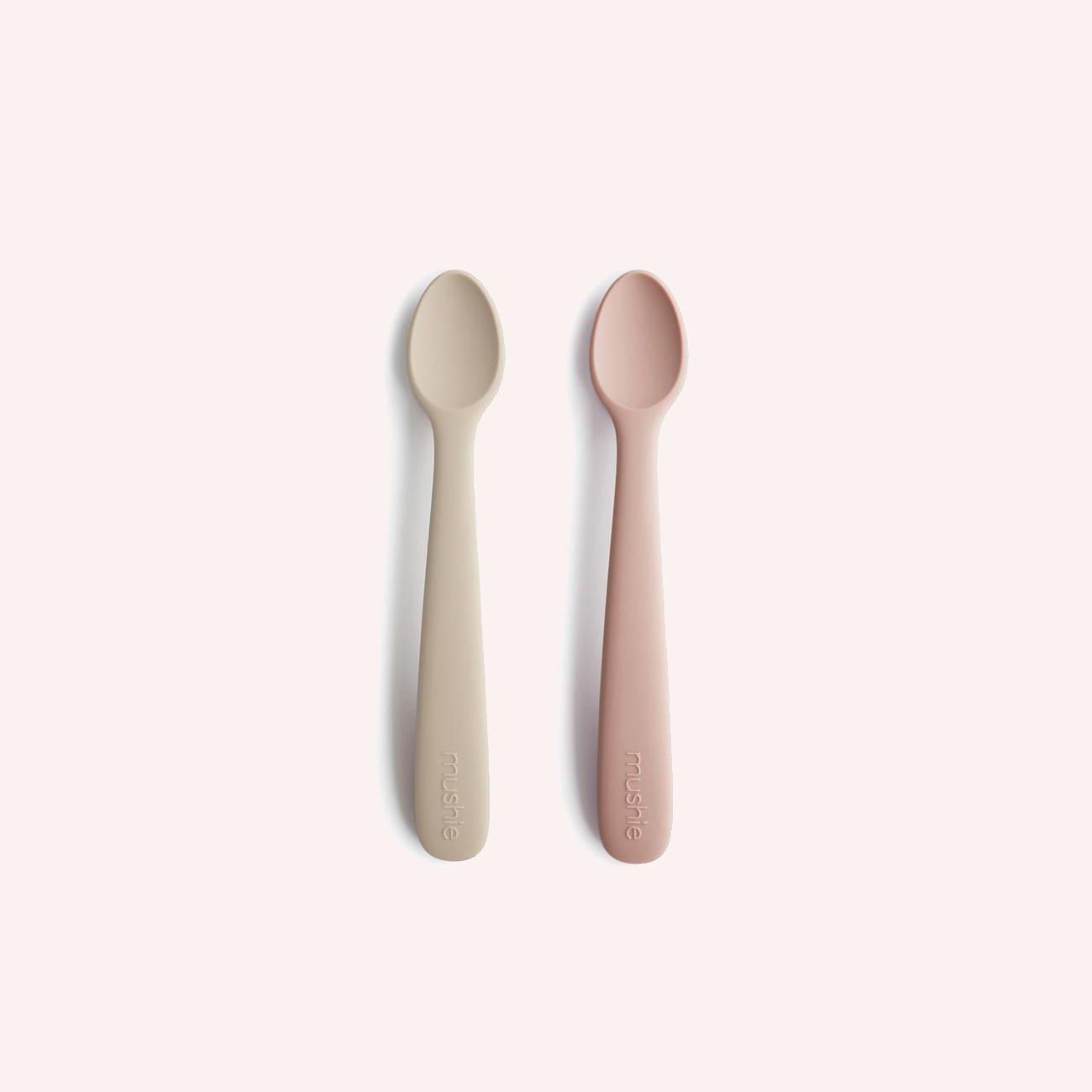 Silicone Feeding Spoon Set (Blush/Shifting Sand)