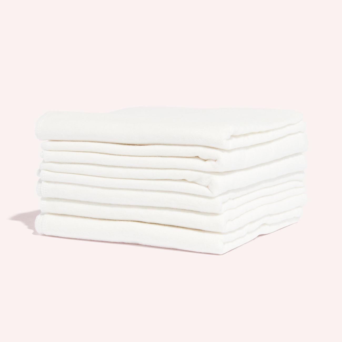 Cotton and Bamboo Nappy Squares - 6 Pack