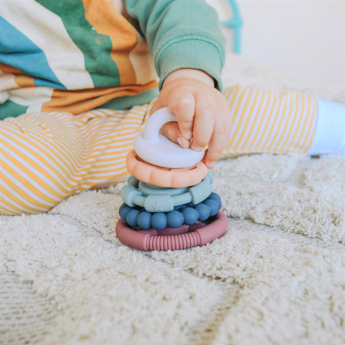 Rainbow Stacker and Teether Toy - Earth