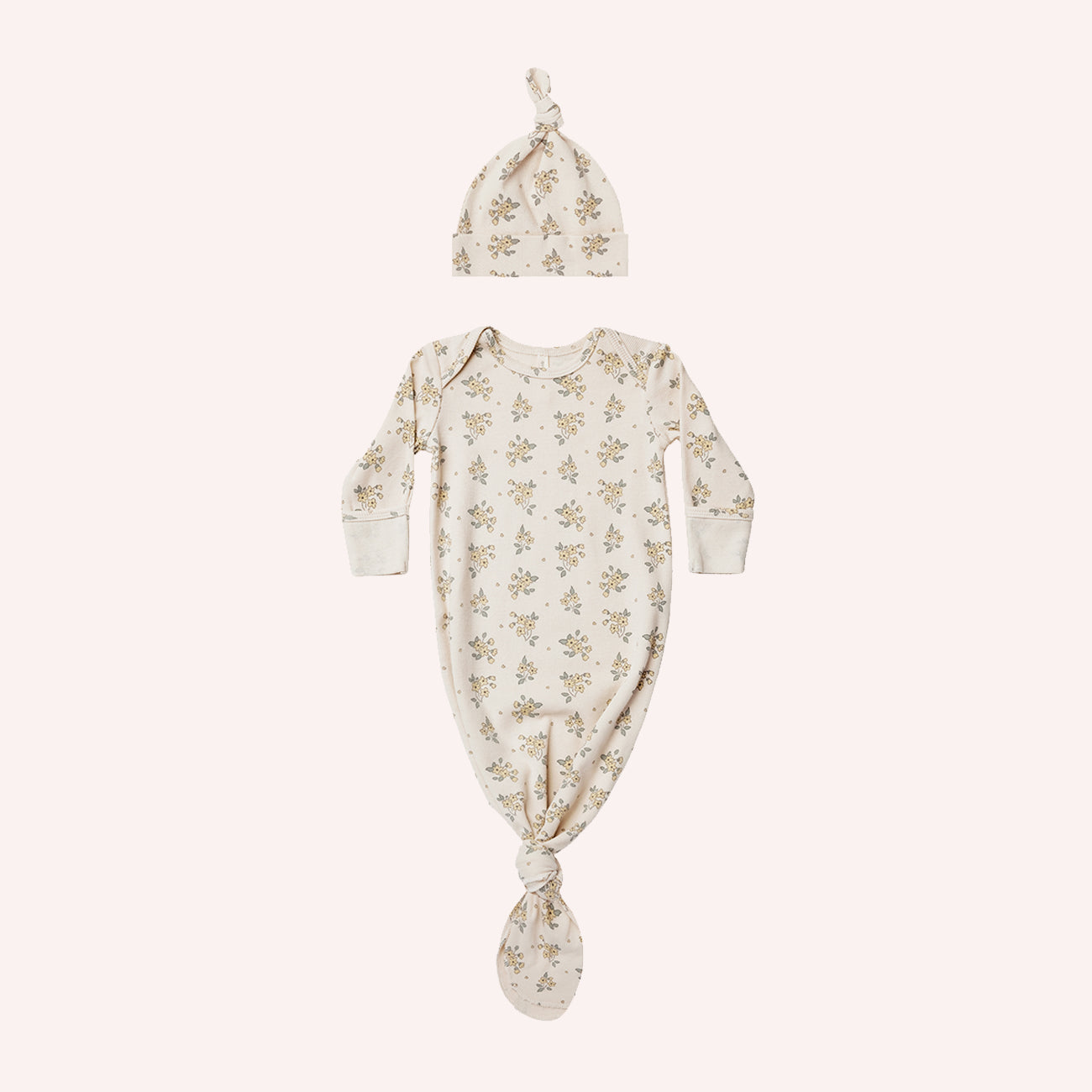 Knotted Baby Gown & Hat Set | Daisy Fields