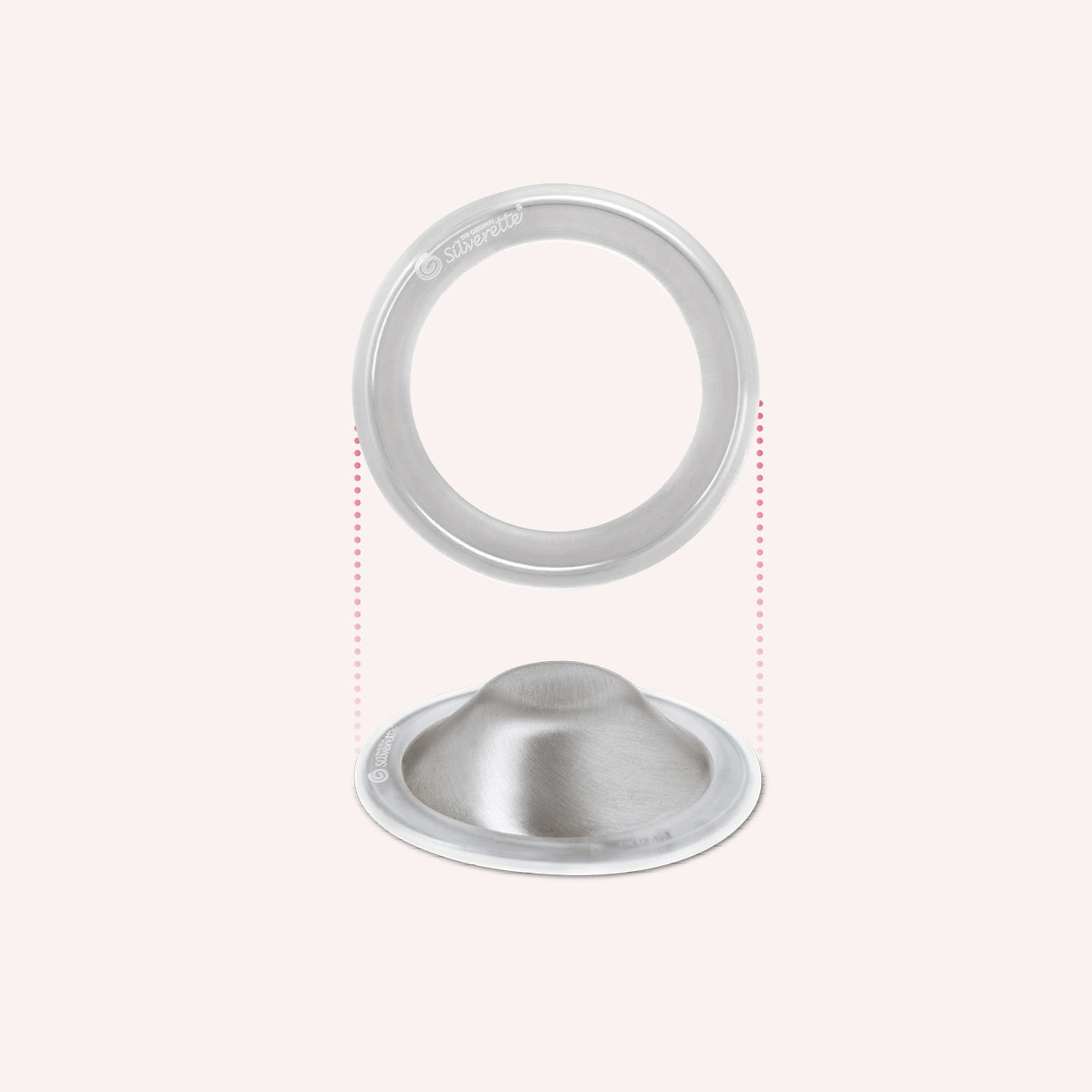 Silverette Silver Nursing Cups (Regular Size) + Ofeel Silicone Ring Bundle  (925 Silver)