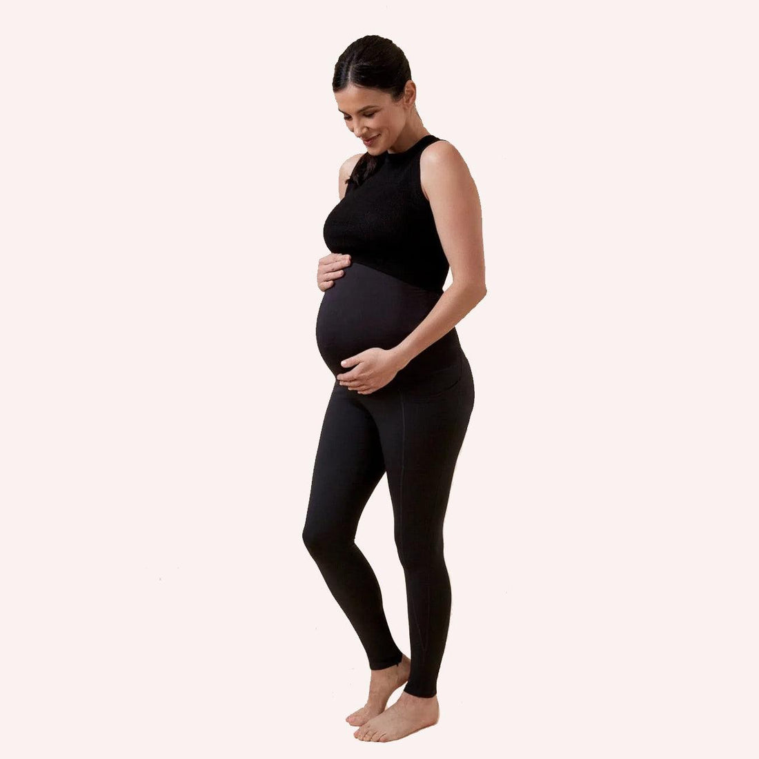  SUPACORE Patented Coretech Pregnancy Leggings - Maternity Belly  Support Maternity Compression Leggings, Small Black : Health & Household