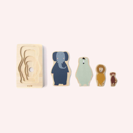 Wooden 4-layer Animal Puzzle