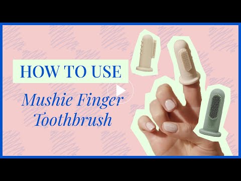 Finger Toothbrush - Cambridge Blue/Shifting Sand