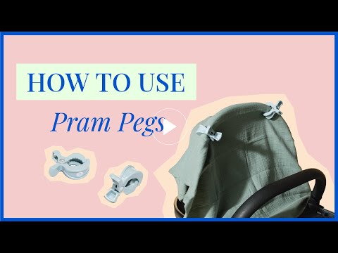 Pram Pegs 4 pack - Blue/Charcoal