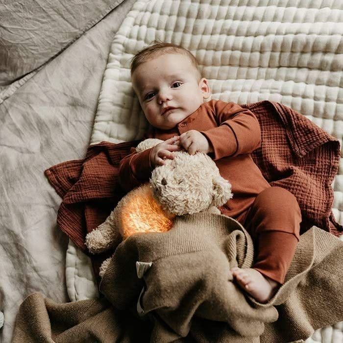 Organic Humming Bear With Lamp - Sand