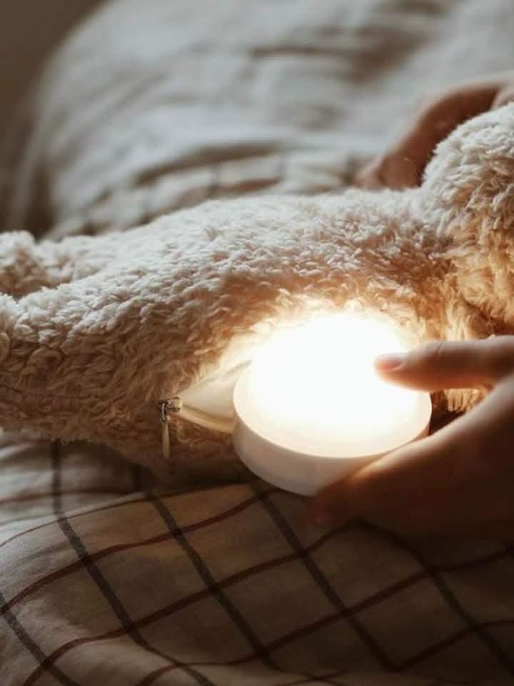 Organic Humming Bear With Lamp - Cappuccino