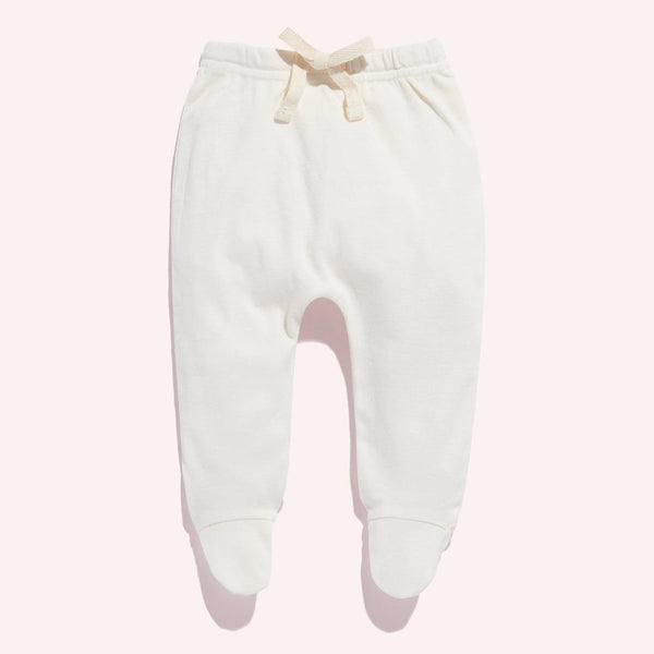 Nature Baby, Pointelle Drawstring Pants, White Fox & Co