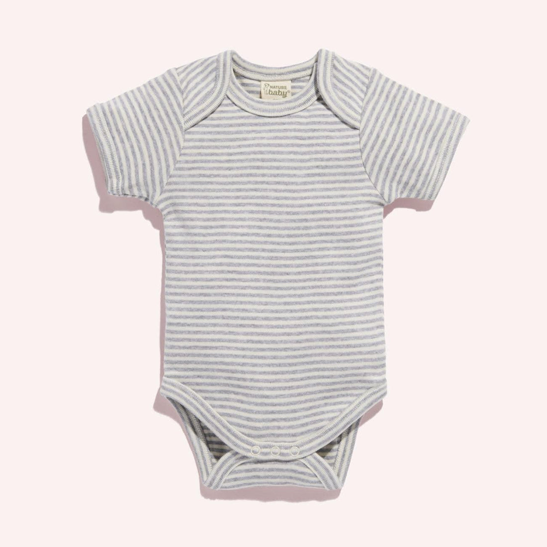 Short Sleeve Bodysuit - Grey Marl Stripe